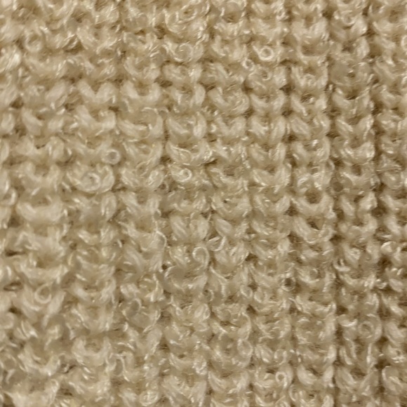 Adele Joyce Sweater Cardigan Jacket S Stretchy Creamy Ivory Acrylic Wool Blend - Picture 7 of 12